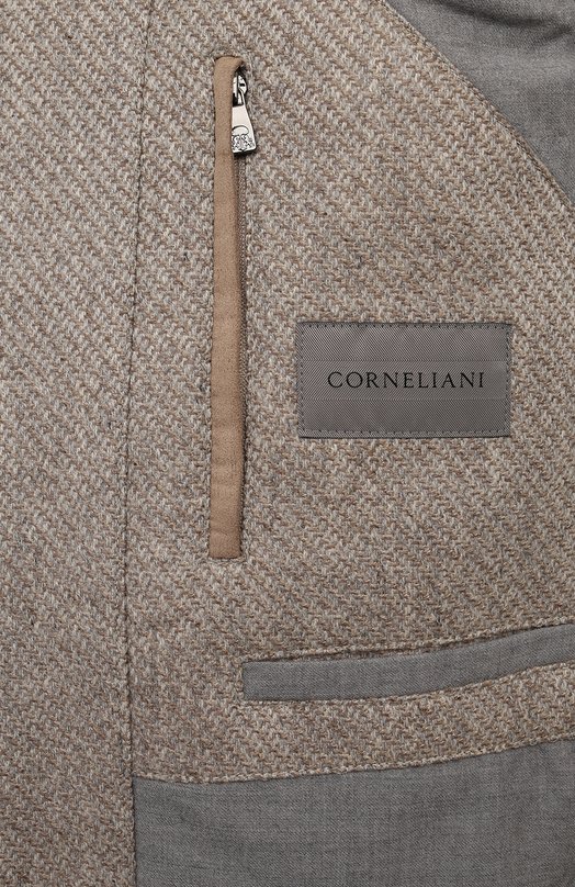 Жилет из шерсти и шелка Corneliani 94C571-9416302 Бежевый  94C571-9416302 Фото 7
