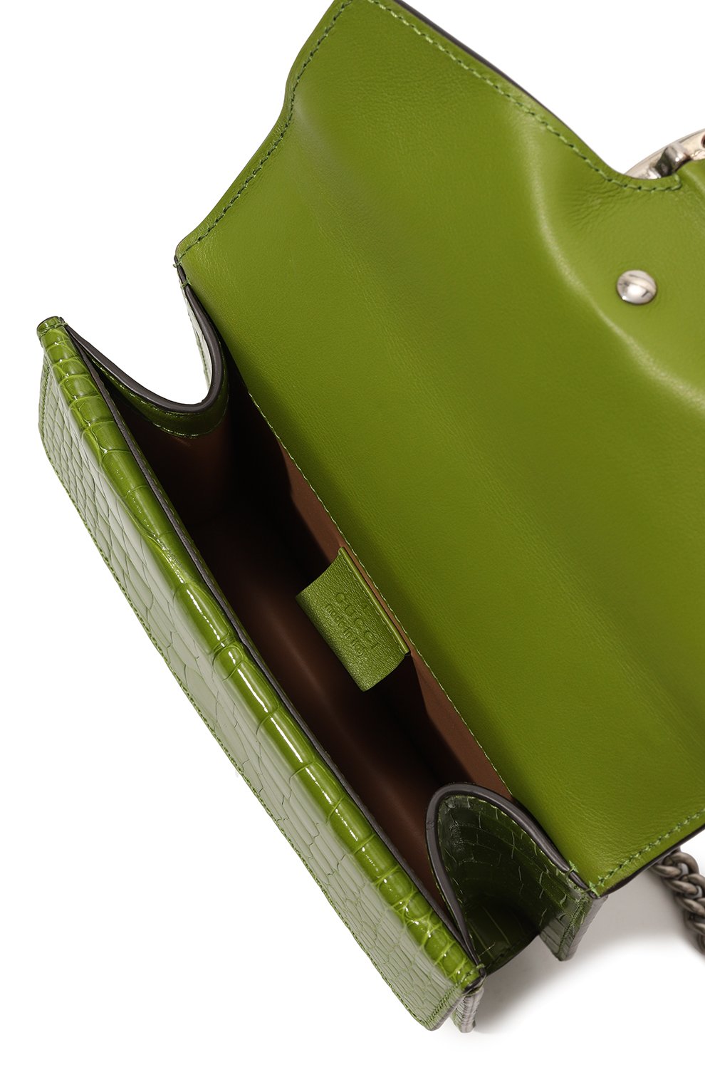 Сумка dionysus из кожи аллигатора GUCCI зеленого цвета по цене 1915200 руб., арт. 421970 EZIGN, фото 5 Сумка dionysus из кожи аллигатора GUCCI, арт. 421970 EZIGN, фото 5