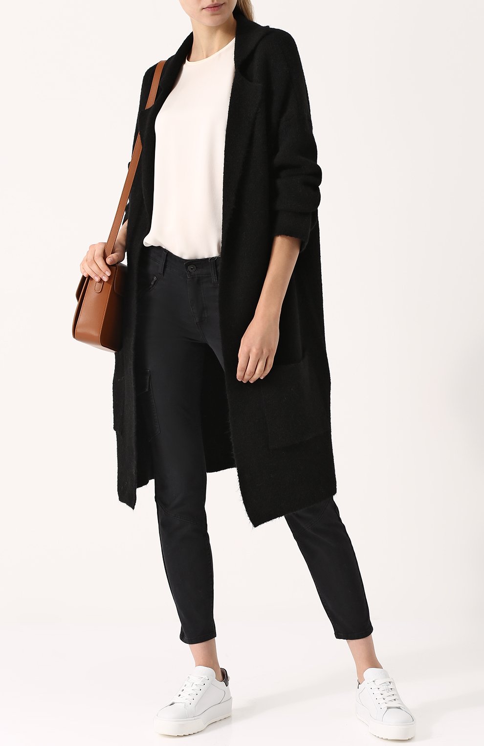 Укороченные джинсы с потертостями AG ADRIANO GOLDSCHMIED, арт. BES1785/SUL-BLK, фото 2