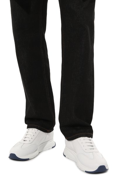 Комбинированные кроссовки ZILLI белого цвета по цене 119500 руб., арт. H0064AM1057VSWR01, фото 3 Комбинированные кроссовки ZILLI, арт. H0064AM1057VSWR01, фото 3