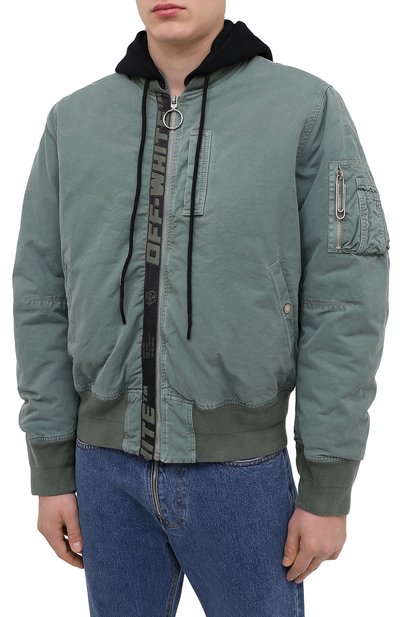Хлопковый бомбер OFF-WHITE, арт. 0MEH028R21FAB001, фото 3