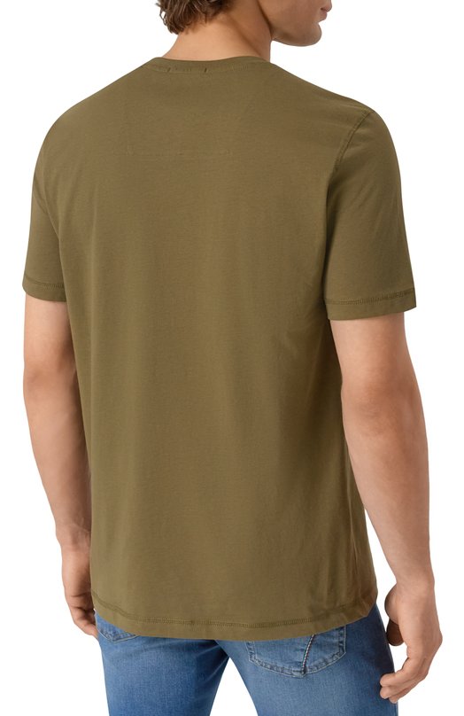 Хлопковая футболка Aeronautica Militare 251TS2405J641 Хаки  251TS2405J641 Фото 4