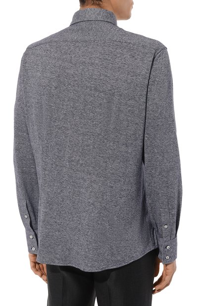 Рубашка изо льна и хлопка BRUNELLO CUCINELLI, арт. MW835B2269, фото 4