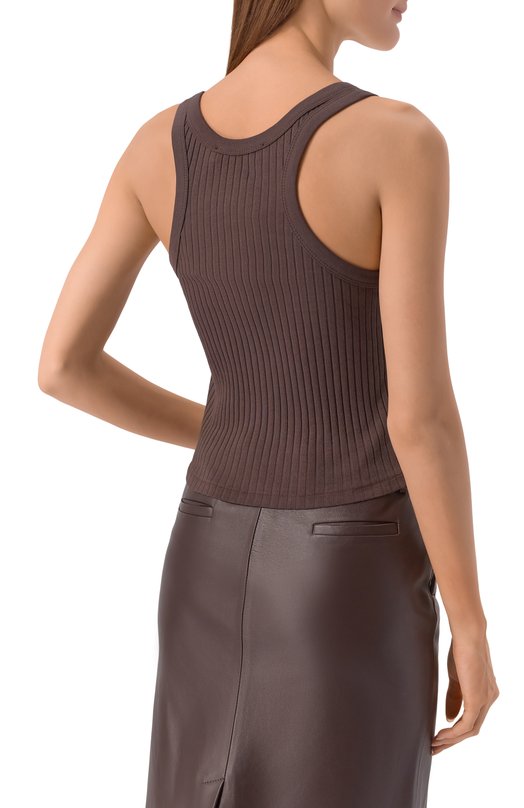 Хлопковая майка Iro WP19EMMA Коричневый  WP19EMMA Фото 4