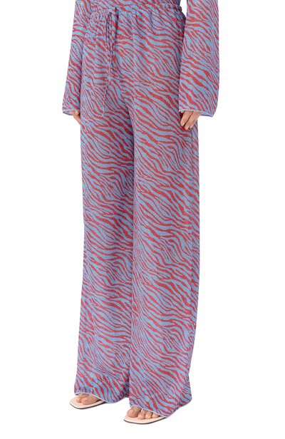 Брюки OSEREE голубого цвета по цене 48650 руб., арт. LPF257/PRINTED LUREX, фото 3 Брюки OSEREE, арт. LPF257/PRINTED LUREX, фото 3
