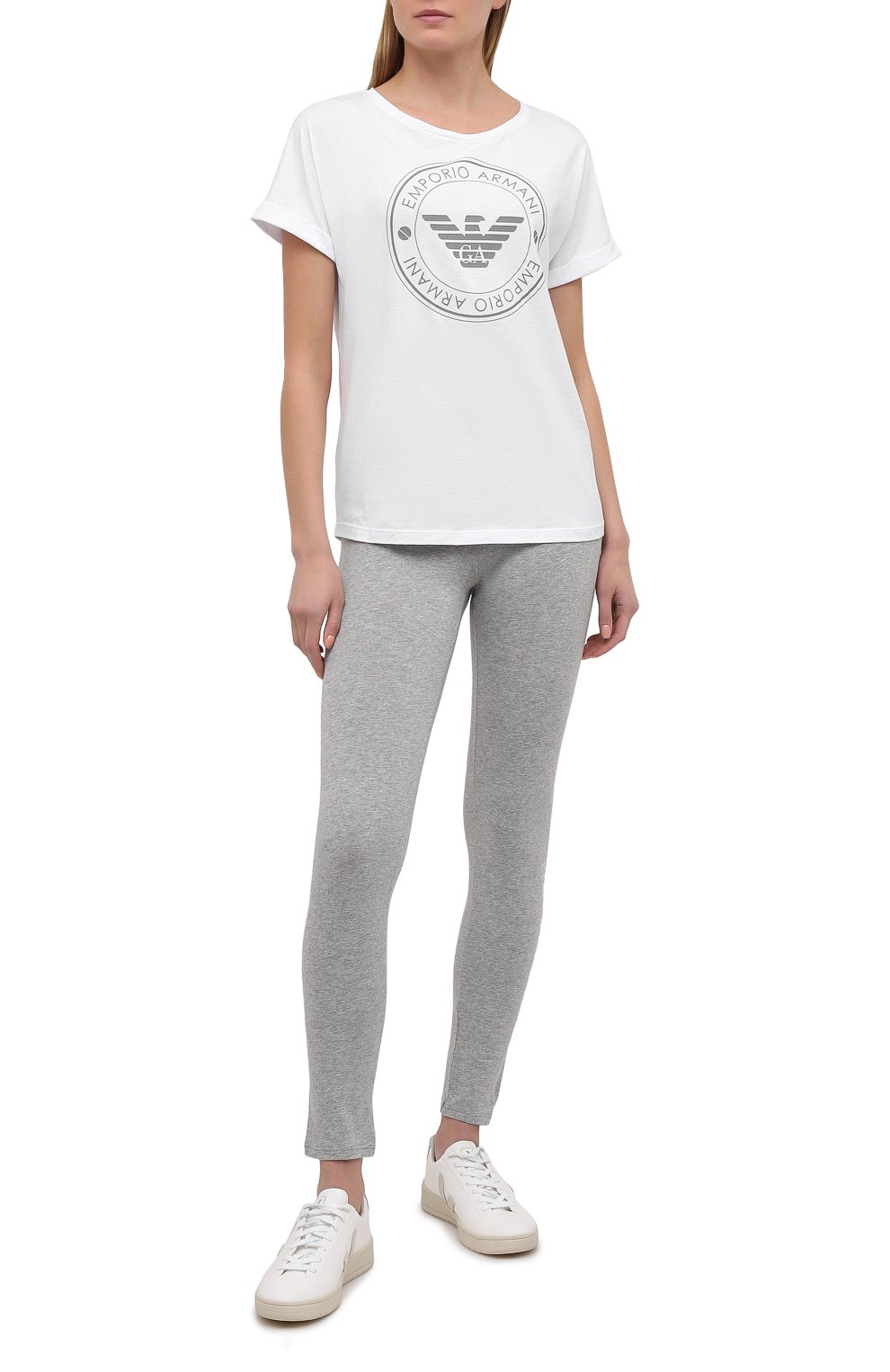 Хлопковая футболка EMPORIO ARMANI белого цвета по цене 8995 руб., арт. 164340/1P255, фото 2 Хлопковая футболка EMPORIO ARMANI, арт. 164340/1P255, фото 2