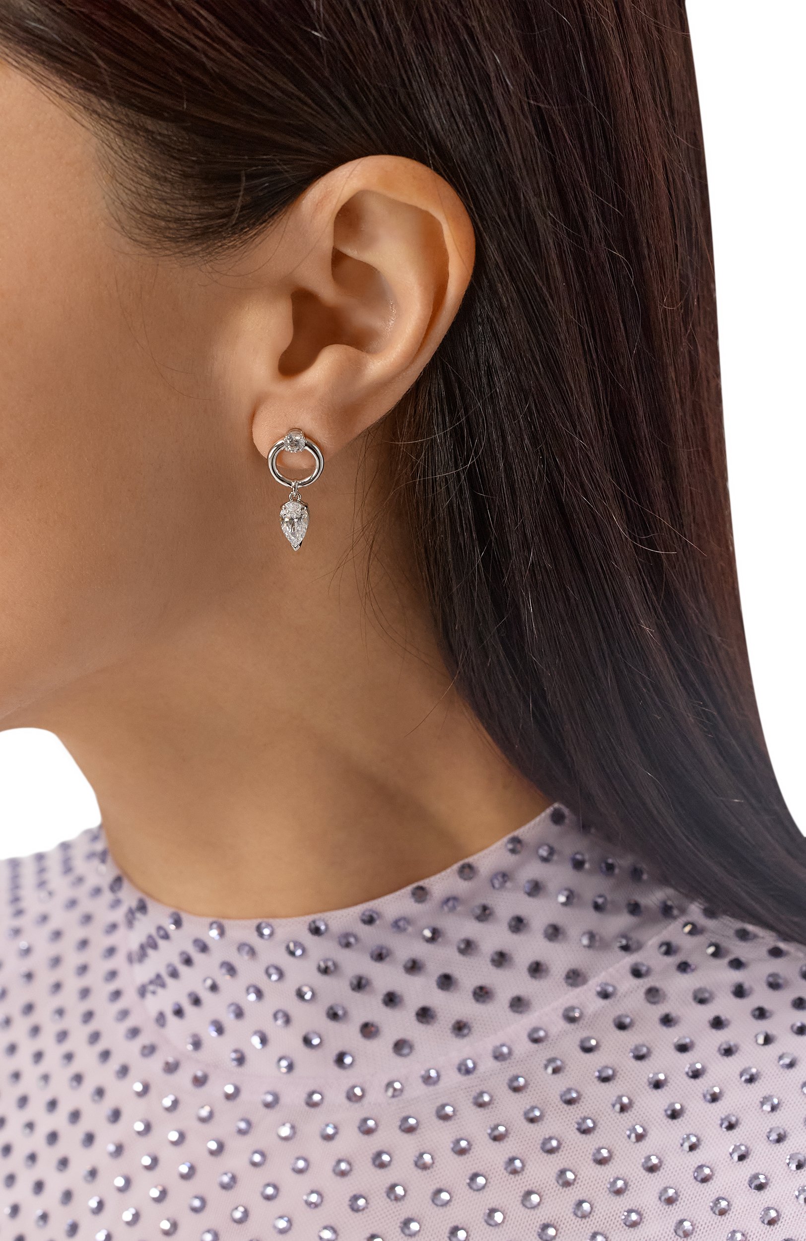 Серьги mesmera SWAROVSKI серебряного цвета по цене 13700 руб., арт. 5723177, фото 2 Серьги mesmera SWAROVSKI, арт. 5723177, фото 2