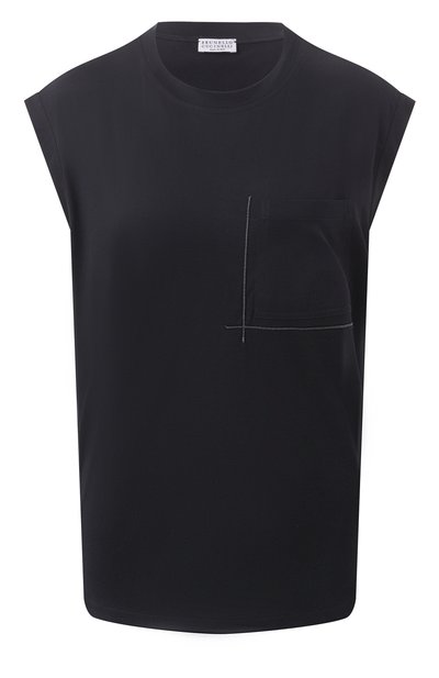Женская хлопковая футболка BRUNELLO CUCINELLI, арт. M0T81HA830