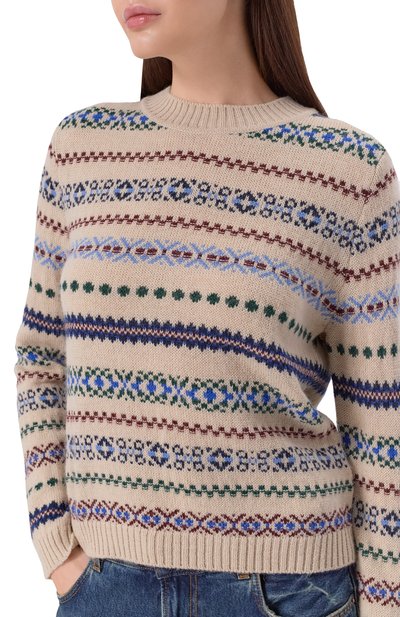 Свитер WEEKEND MAX MARA кремового цвета по цене 33100 руб., арт. QUIRETE, фото 5 Свитер WEEKEND MAX MARA, арт. QUIRETE, фото 5