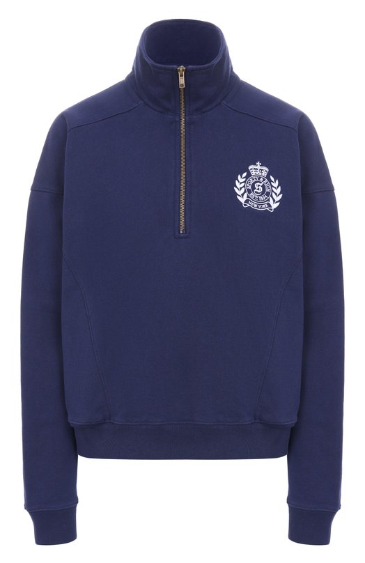 Хлопковый свитшот Sporty and Rich ST073612241BL106 Синий ST073612241BL106