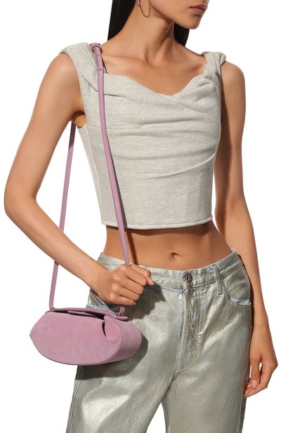 Сумка dinner roll YUZEFI светло-розового цвета по цене 54550 руб., арт. YUZPF22-HB-DR-28, фото 2 Сумка dinner roll YUZEFI, арт. YUZPF22-HB-DR-28, фото 2