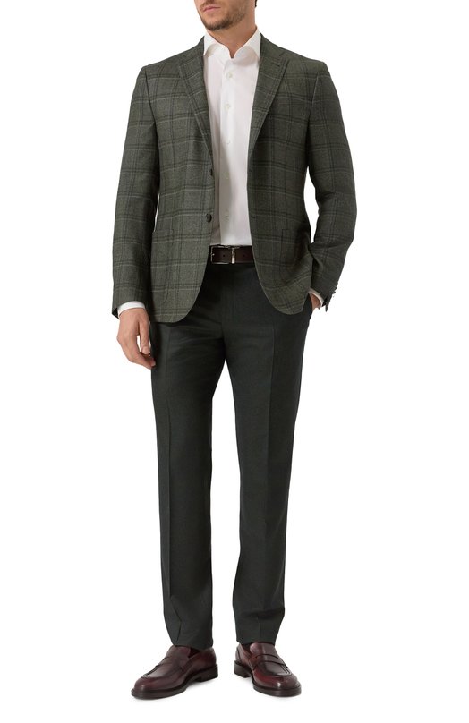 Шерстяной пиджак Corneliani 266002-2616216 Зелёный  266002-2616216 Фото 2