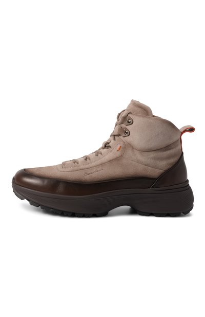 Замшевые ботинки SANTONI бежевого цвета по цене 106500 руб., арт. MBBG22268SNEKUII, фото 3 Замшевые ботинки SANTONI, арт. MBBG22268SNEKUII, фото 3