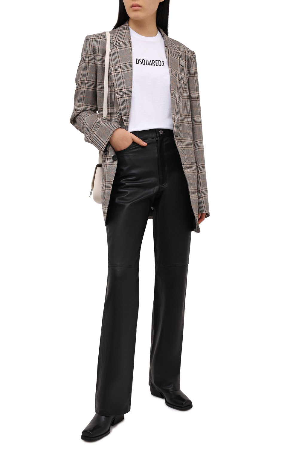 Хлопковая футболка DSQUARED2 белого цвета по цене 19950 руб., арт. S72GD0302/S23009, фото 2 Хлопковая футболка DSQUARED2, арт. S72GD0302/S23009, фото 2