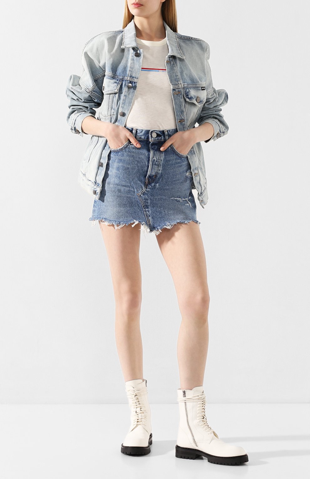 Хлопковая футболка RAG AND BONE белого цвета по цене 10600 руб., арт. WCC19HT037CH37, фото 2 Хлопковая футболка RAG AND BONE, арт. WCC19HT037CH37, фото 2