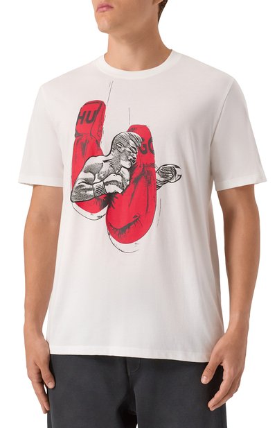 Хлопковая футболка HUGO, арт. 50542560, фото 3