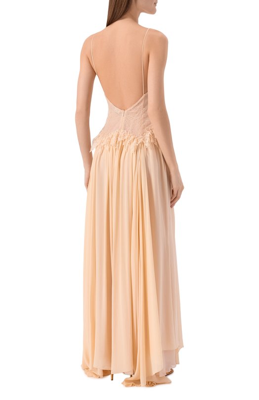 Платье из вискозы Blumarine 4A426A Кремовый  4A426A Фото 3