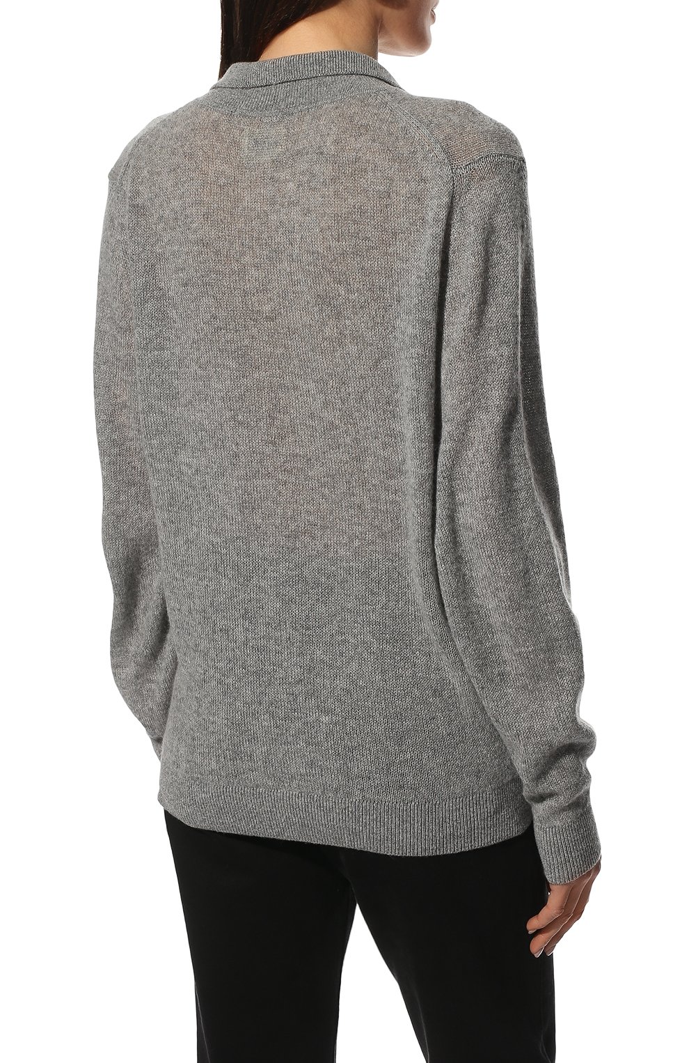 Кашемировый свитер KHAITE серого цвета по цене 89950 руб., арт. 8172605/J0, фото 4 Кашемировый свитер KHAITE, арт. 8172605/J0, фото 4
