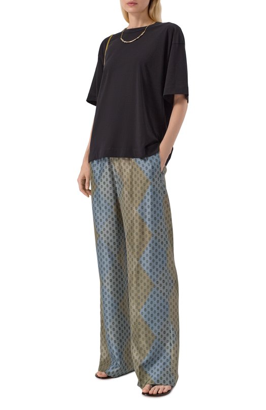 Шелковые брюки Dries Van Noten 010914-2127-104 Разноцветный  010914-2127-104 Фото 2