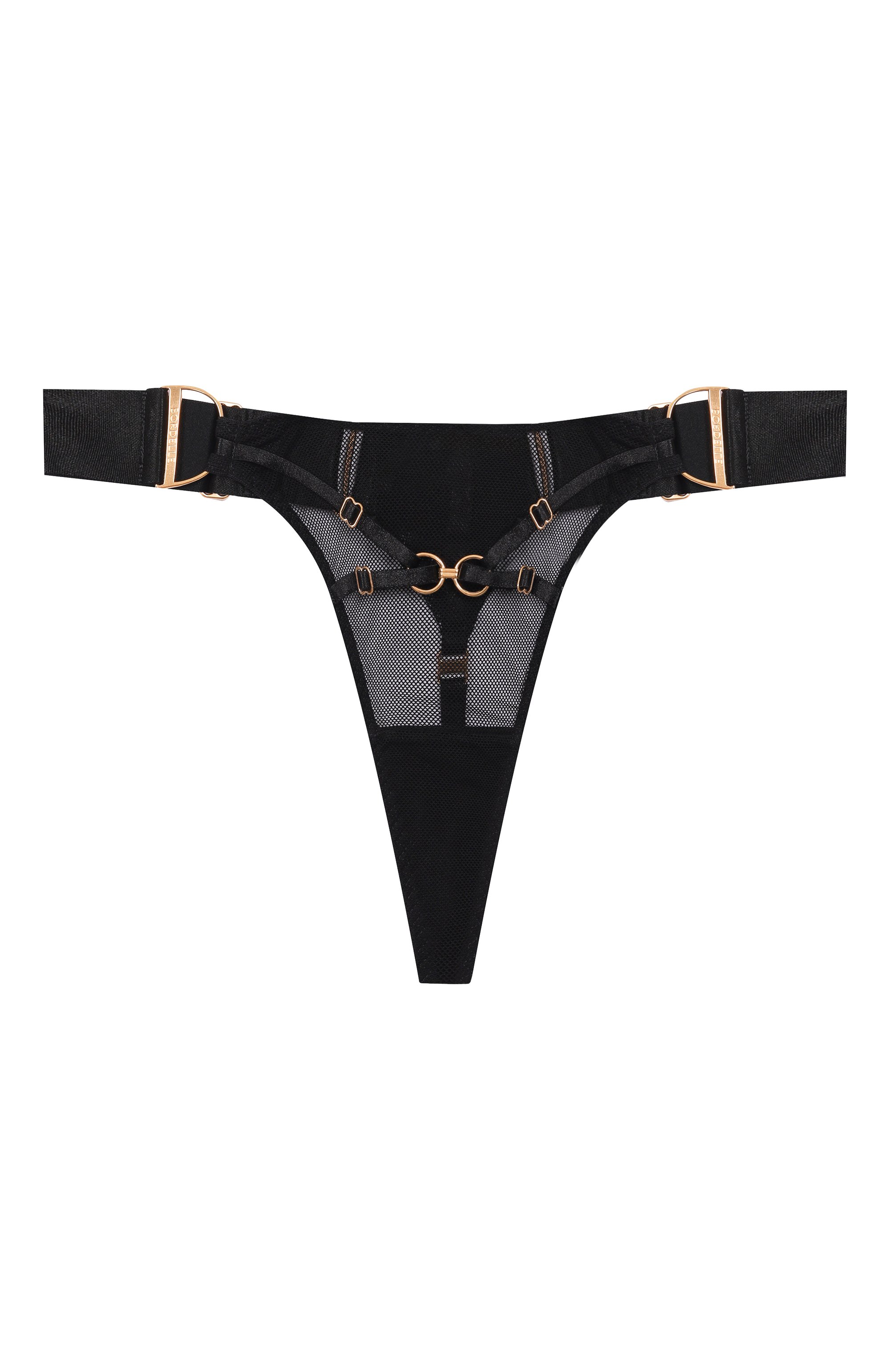 Трусы-стринги BORDELLE черного цвета по цене 27400 руб., арт. AW26T05B, фото 1 Трусы-стринги BORDELLE, арт. AW26T05B, фото 1