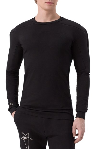 Хлопковый лонгслив rick owens x champion RICK OWENS, арт. CM01E1707/CHJG, фото 3
