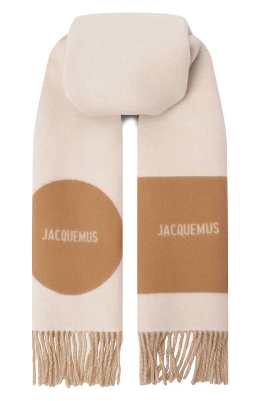Шерстяной шарф Jacquemus 24HACU00579/A0T4044 Бежевый 24HACU00579/A0T4044