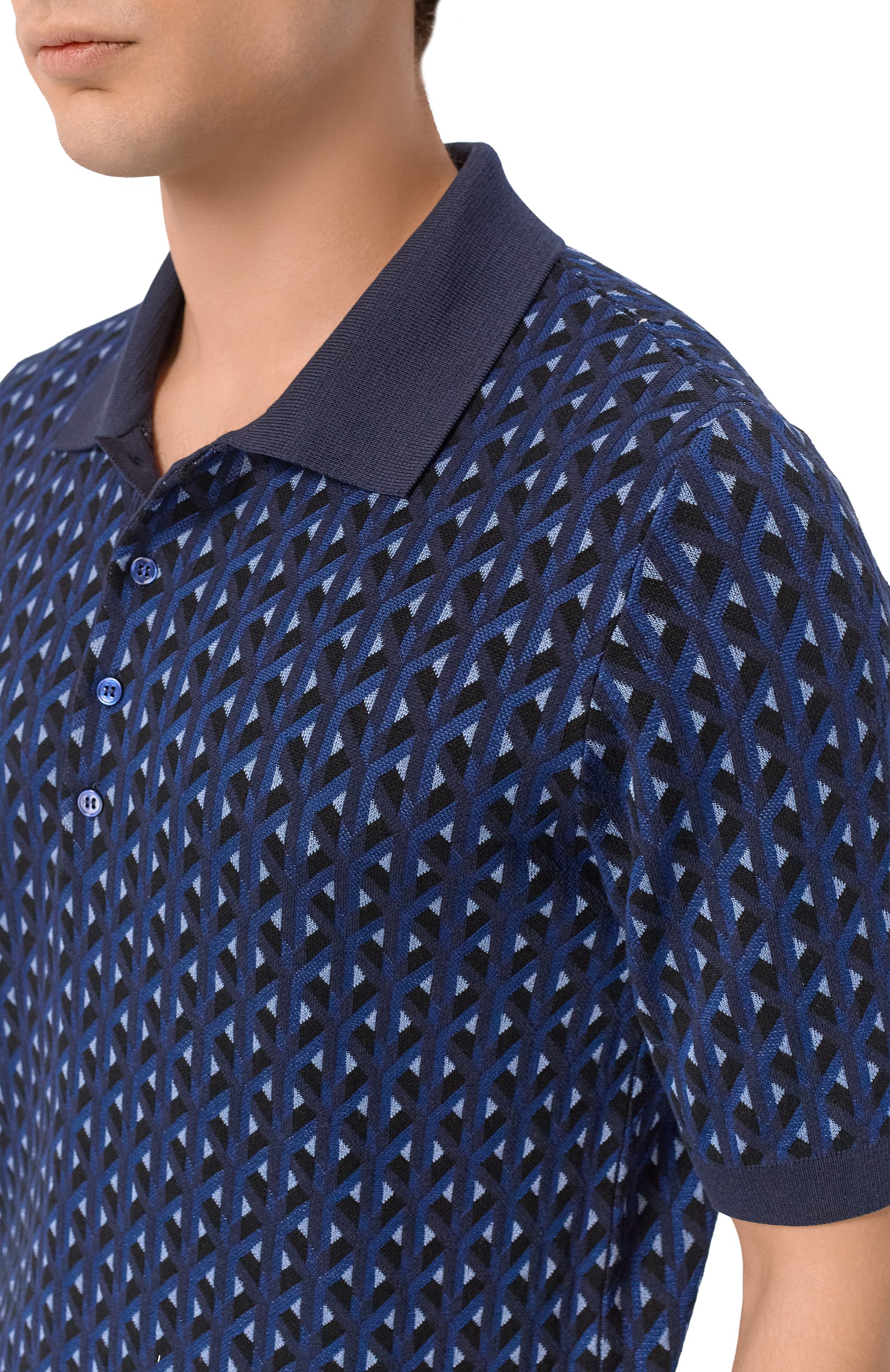 Поло из шелка и хлопка MVST, арт. M26.2PM.K129/Y001 JACQUARD, фото 5