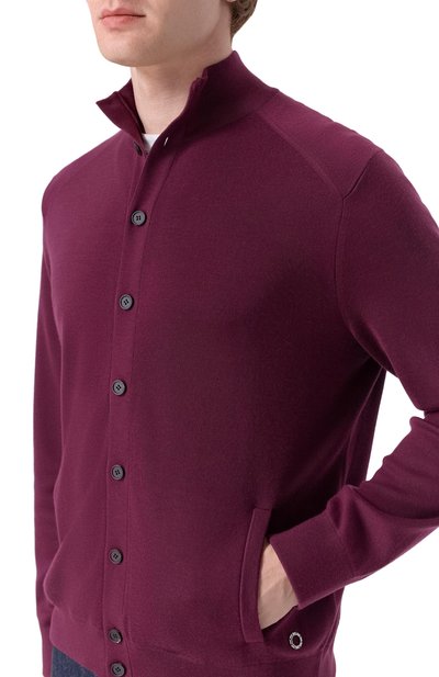 Кашемировый кардиган STEFANO RICCI бордового цвета по цене 478000 руб., арт. W505024B09/W25303/60, фото 5 Кашемировый кардиган STEFANO RICCI, арт. W505024B09/W25303/60, фото 5