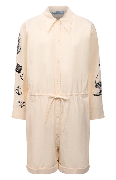 Женский хлопковый комбинезон PRADA, арт. P215GT-10M6-F0304-221