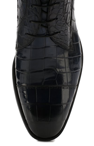 Ботинки из кожи крокодила BARRETT, арт. 192U095.1/C0CC0DRILL0 CREAM/CNIL, фото 5