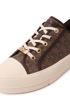 Женские кеды evy empire MICHAEL MICHAEL KORS коричневого цвета, арт. 43H3EYFS1B | Фото 7 (Драгоценные камни: Проставлено; Материал сплава: Проставлено; Материал внешний: Экокожа; Материал внутренний: Текстиль; Подошва: Платформа; Стили: Кэжуэл; Кросс-КТ: Низкие; Материал утеплителя: Без утеплителя)