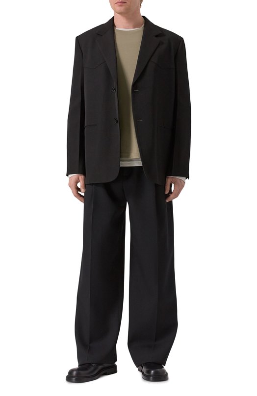 Пиджак из вискозы и шелка Jil Sander J21BN0211-J65324 Чёрный  J21BN0211-J65324 Фото 3