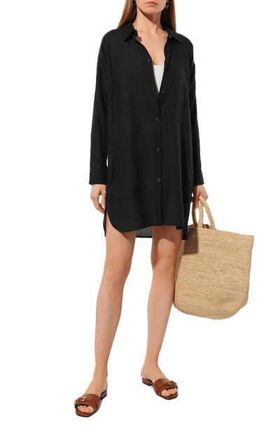 Туника из хлопка и шелка LISE CHARMEL черного цвета по цене 40130 руб., арт. ASB2171, фото 2 Туника из хлопка и шелка LISE CHARMEL, арт. ASB2171, фото 2