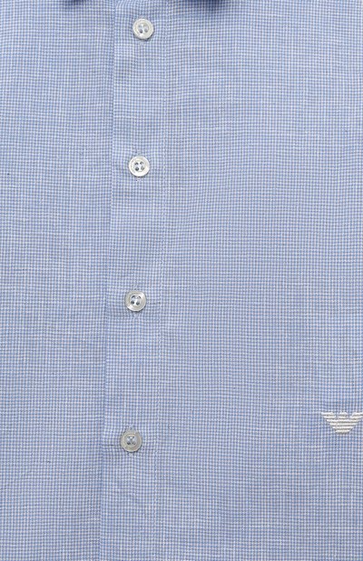 Рубашка из хлопка и льна EMPORIO ARMANI, арт. 3D4CJD/4N8JZ, фото 3