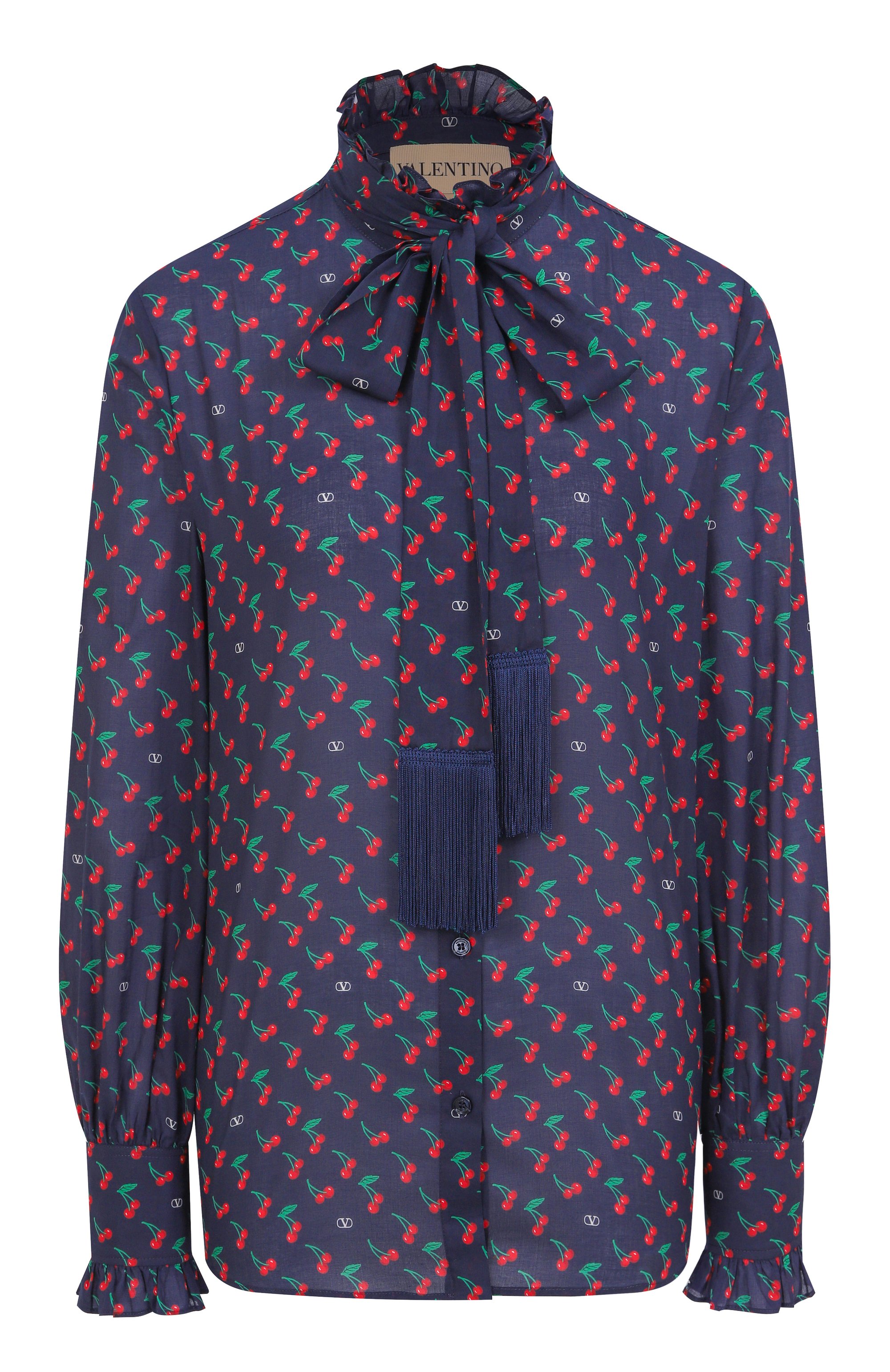 Хлопковая блузка VALENTINO, арт. 7B3AB7T6/9M8, ф�ото 1