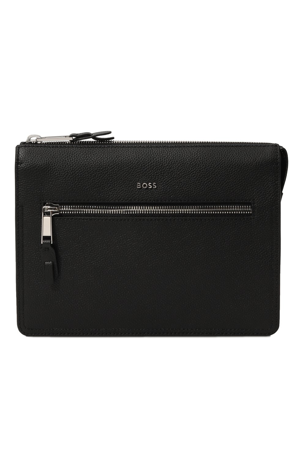 Кожаная сумка BOSS черного цвета по цене 29400 руб., арт. 50503698, фото 1 Кожаная сумка BOSS, арт. 50503698, фото 1