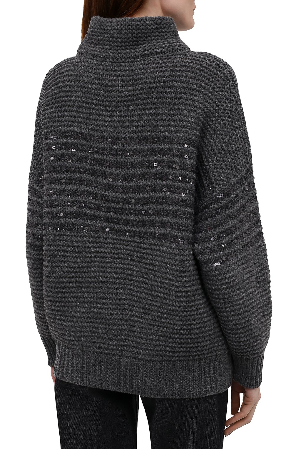 Свитер из шерсти и кашемира BRUNELLO CUCINELLI темно-серого цвета по цене 207000 руб., арт. M6D365904, фото 4 Свитер из шерсти и кашемира BRUNELLO CUCINELLI, арт. M6D365904, фото 4