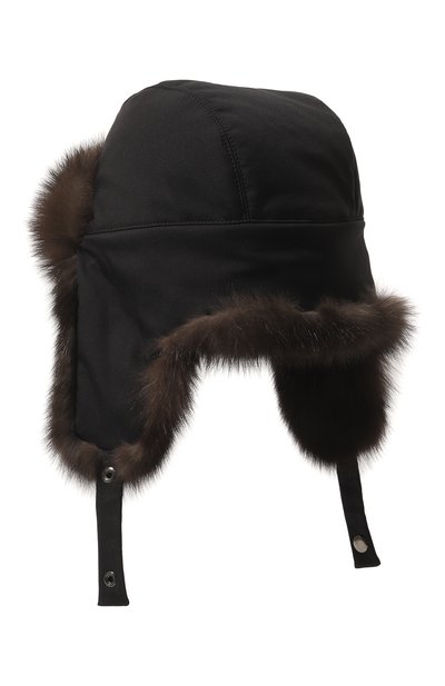 Шапка-ушанка из кашемира и меха соболя BLACK SABLE, арт. BS-005AF1, фото 3