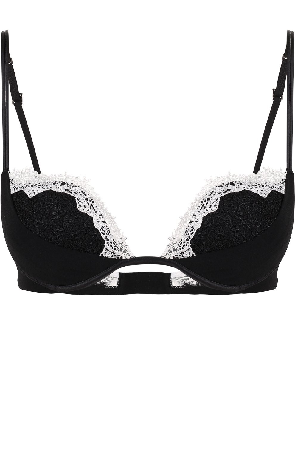 Шелковый бюстгальтер с контрастной кружевной отделкой LA PERLA, арт. 000859B, фото 1