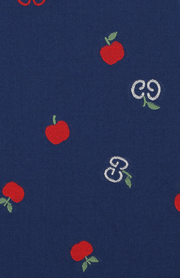 Женский хлопковое платье GUCCI синего цвета, арт. 604090/XWAH3 | Фото 3 (Материал подклада: Хлопок; Материал внешний: Хлопок; Нос: Не проставлено; Ростовка одежда: 18 мес | 86 см, 24 мес | 92 см, 36 мес | 98 см)