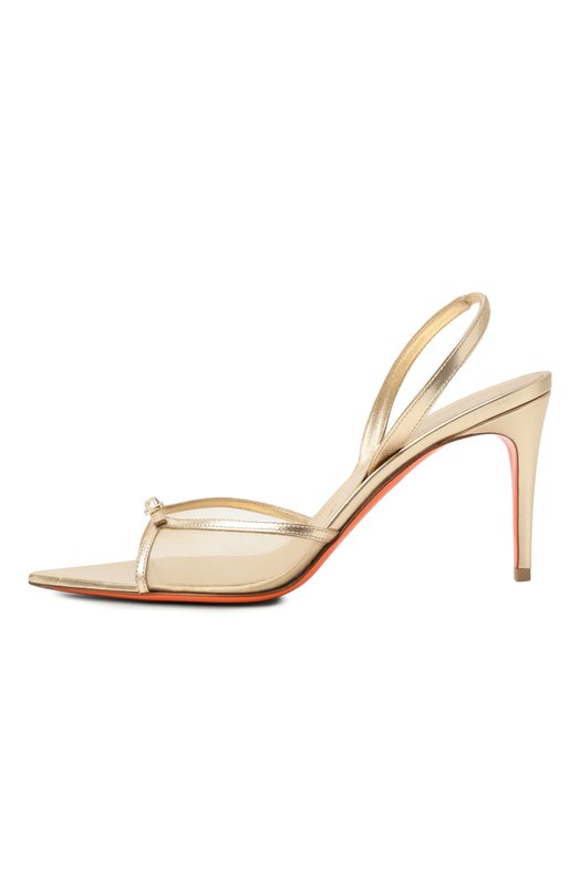 Комбинированные босоножки Santoni WHEG71698HA2TZNA Золотой  WHEG71698HA2TZNA Фото 4