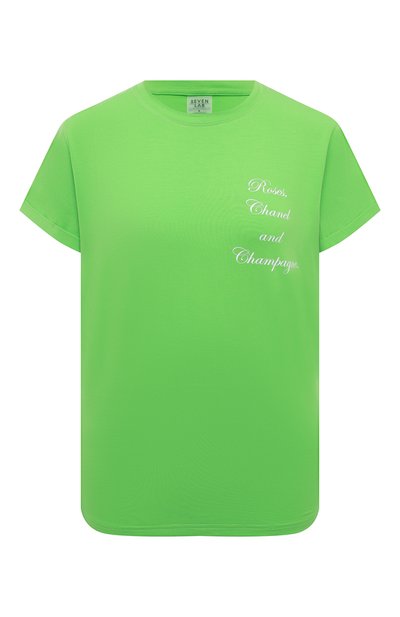 Женская хлопковая футболка SEVEN LAB, арт. T RCC-01 pale green