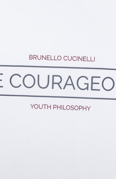 Хлопковая футболка BRUNELLO CUCINELLI белого цвета по цене 19750 руб., арт. B0B13T140C, фото 3 Хлопковая футболка BRUNELLO CUCINELLI, арт. B0B13T140C, фото 3