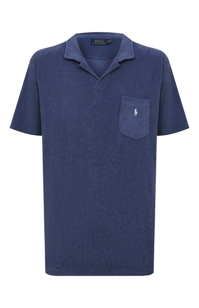 Хлопковое поло POLO RALPH LAUREN синего цвета по цене 16250 руб., арт. 711835786/PRL BS, фото 1 Хлопковое поло POLO RALPH LAUREN, арт. 711835786/PRL BS, фото 1