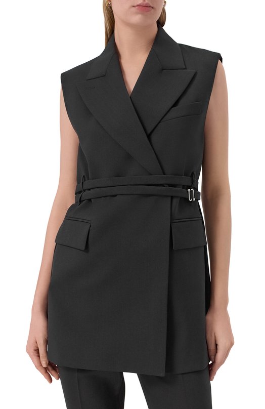Шерстяной жилет Sportmax CIURMA Чёрный  CIURMA Фото 3