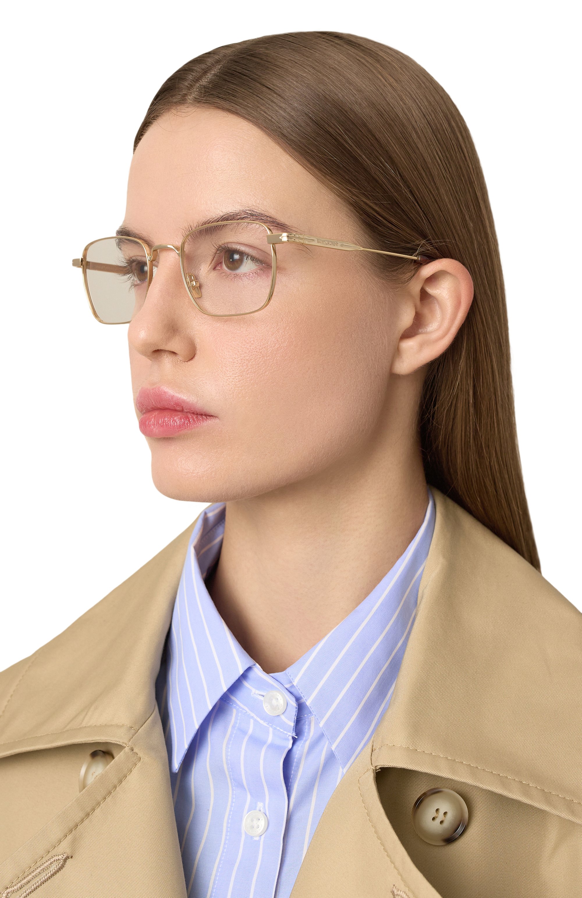 Оправа SAINT LAURENT золотого цвета по цене 40900 руб., арт. SL 729 006, фото 3 Оправа SAINT LAURENT, арт. SL 729 006, фото 3