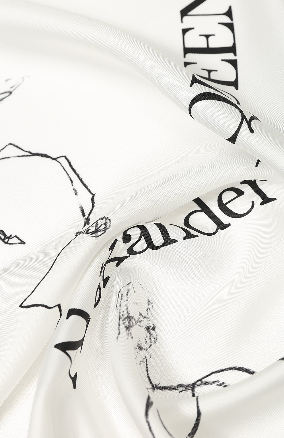 Шелковый платок ALEXANDER MCQUEEN, арт. 619877/3001Q, фото 2
