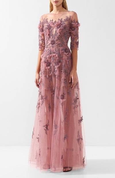 Платье-макси с декоративной отделкой ZUHAIR MURAD, арт. DRP18029/EMTG001, фото 3