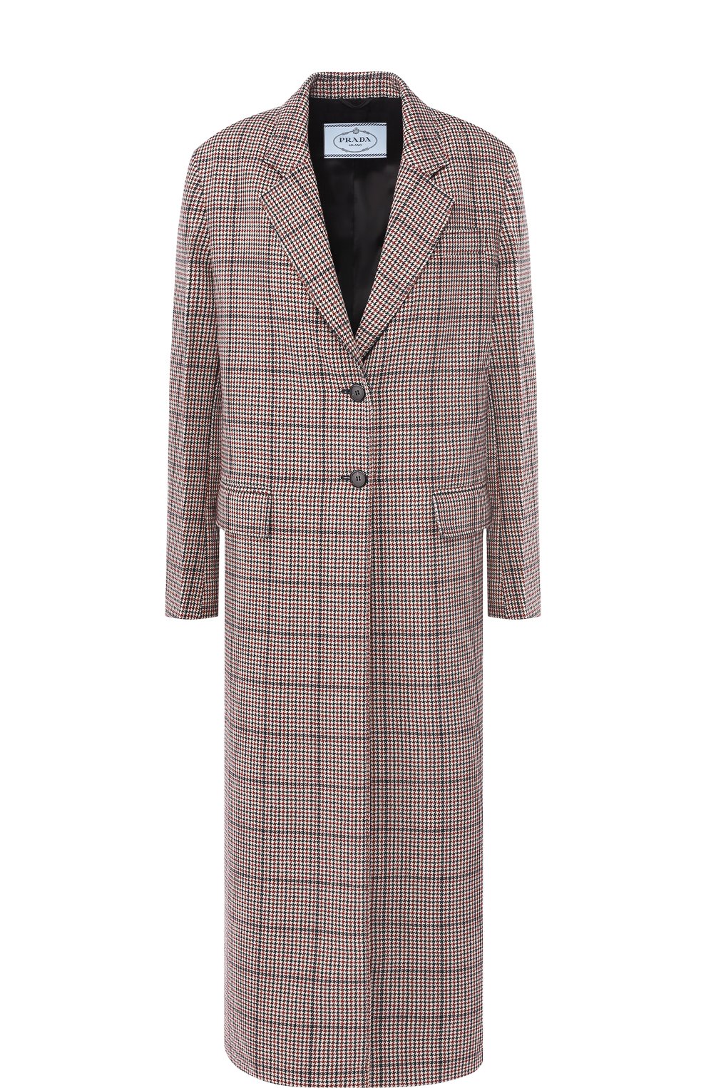 Шерстяное пальто в клетку PRADA, арт. P678H-1R2W-F0041, фото 1