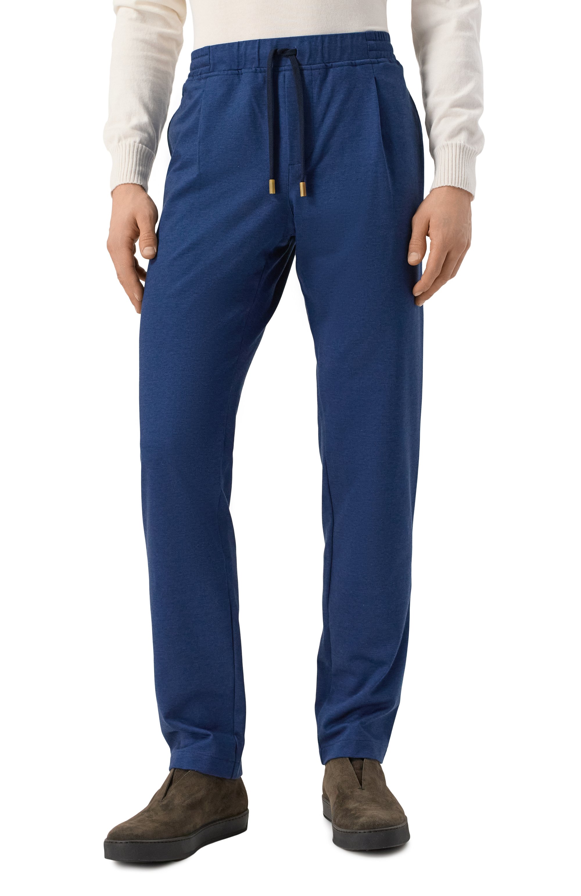 Хлопковые брюки CAPOBIANCO темно-синего цвета по цене 52750 руб., арт. 18M750.FE00., фото 3 Хлопковые брюки CAPOBIANCO, арт. 18M750.FE00., фото 3